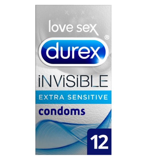 Durex Invisible Extra Thin Extra Sensitive Condoms - 12 Pack