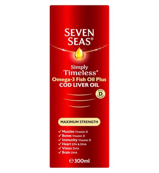 Seven Seas Simply Timeless Maximum Strength Cod Liver Oil - 300ml