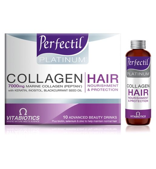 Vitabiotics Perfectil Platinum Collagen Hair - 10 Advanced Beauty Drinks