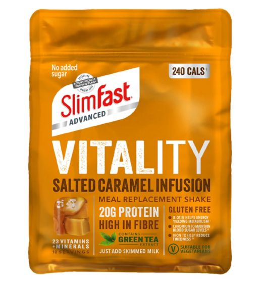 SlimFast Advanced Vitality Shake Salted Caramel - 400g