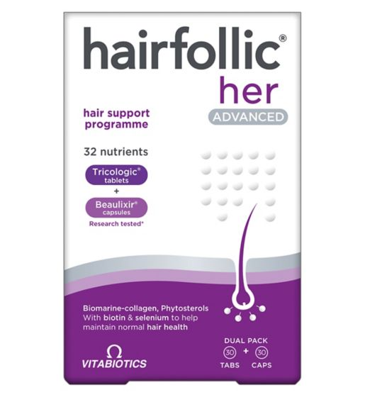 Vitabiotics Hairfollic Her Advanced - 30 Tablets + 30 Capsules