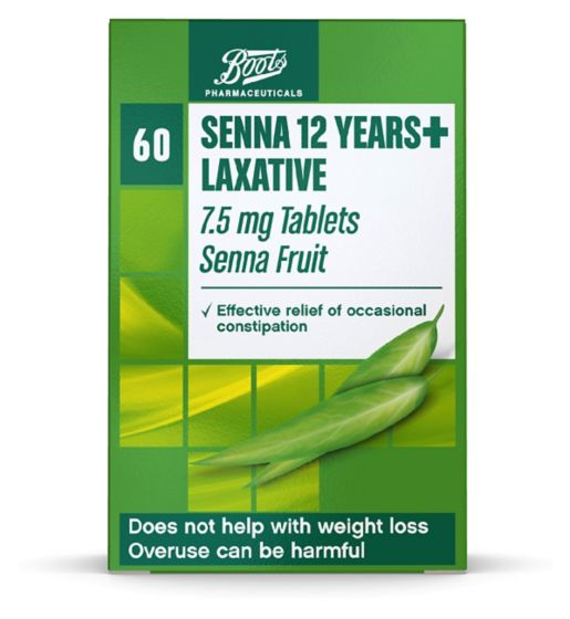 Boots Senna 12 Years+ Laxative 7.5mg Tablets - 60 Tablets