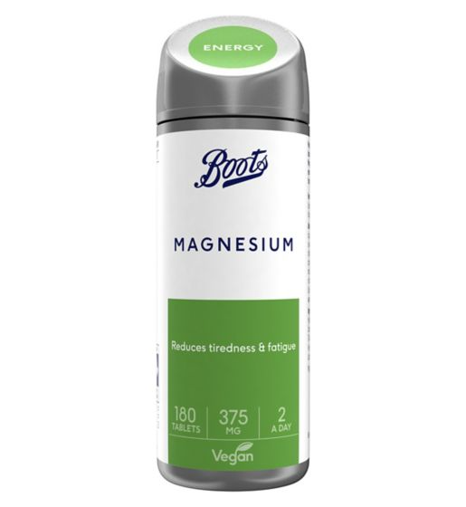 Boots Magnesium 375 mg 180 Tablets (3 month supply)