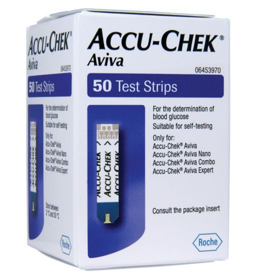 Accu-Chek Aviva Blood Glucose Test Strips 50 Strips