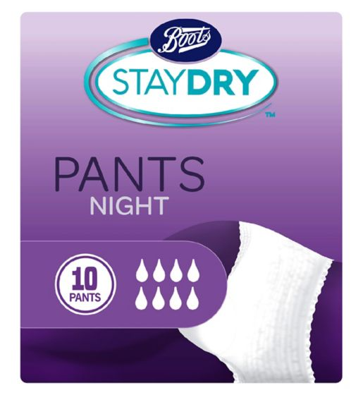 Boots Staydry Night Pants (Sizes Small, Medium, Large, XL)