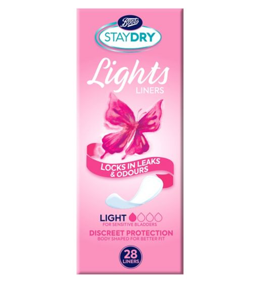 Staydry Lights Light Liners for Light Incontinence - 20 Pack