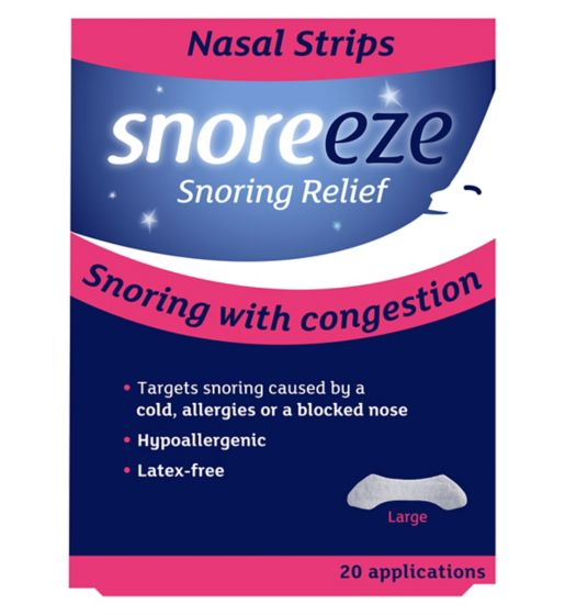 Snoreeze Snoring Relief Nasal Strips Large - 20 Applications