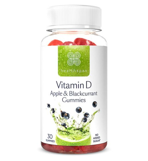 Healthspan Vitamin D Apple & Blackcurrant 30 Gummies