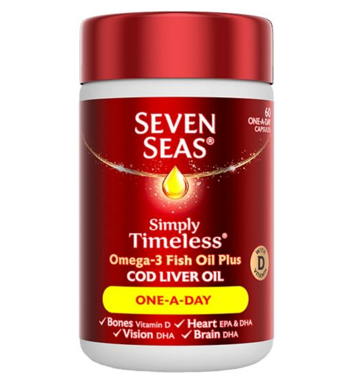 Seven Seas Simply Timeless Cod Liver Oil One-a-Day - 60 capsules