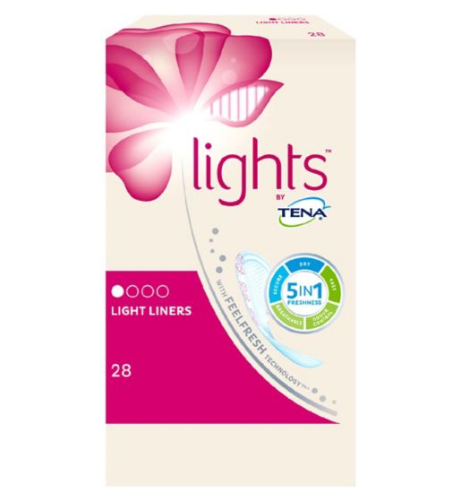 lights by TENA Light Incontinence Liners 28 pack