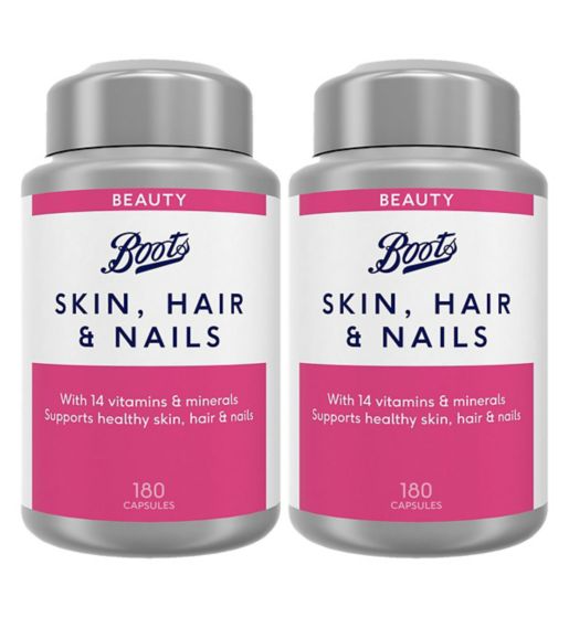 Boots Skin, Hair & Nails Bundle: 2 x 180 Capsules (1 year supply)