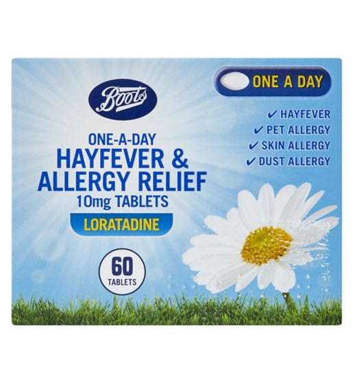Boots One-a-day Hayfever & Allergy Relief 10mg Tablets - 60 Tablets
