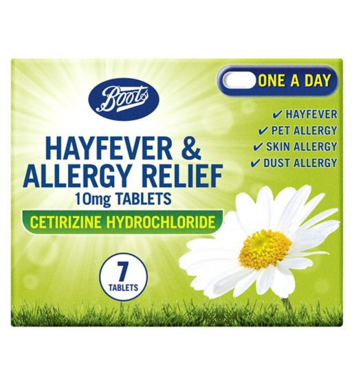 Boots Hayfever & Allergy Relief 10mg Tablets (7 tablets)