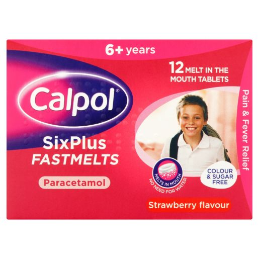 Calpol SixPlus Fastmelts Strawberry Flavour 6+ Years 12s