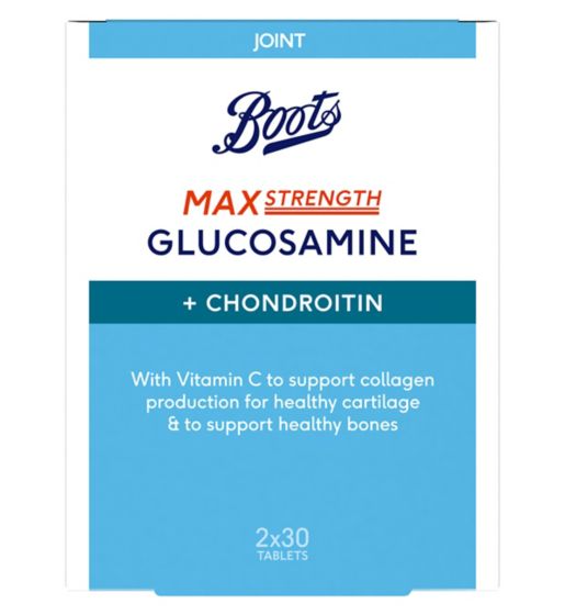 Boots Max Strength Glucosamine & Chondroitin 2 x 30 Tablets (1 month supply)