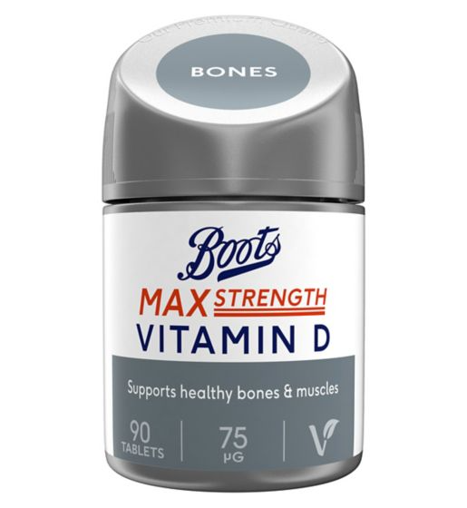 Boots Max Strength Vitamin D 75 µg 90 Tablets (3 month supply)