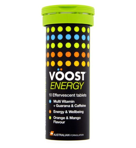 Voost Energy (Orange & Mango) Flavour 10 effervescent tablets