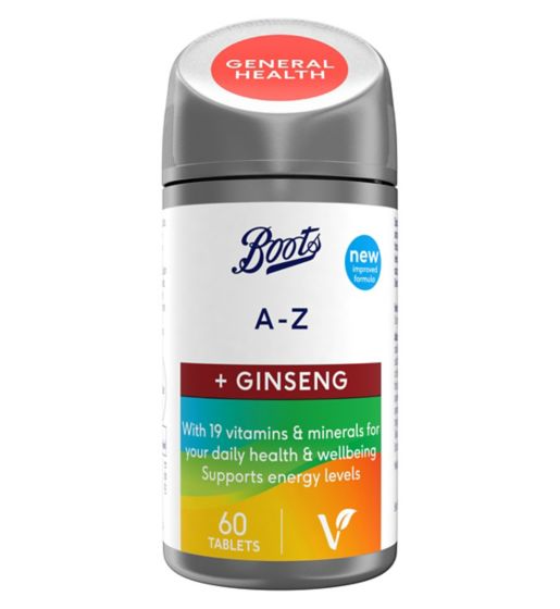 Boots A-Z + Ginseng 60 Tablets (2 month supply)