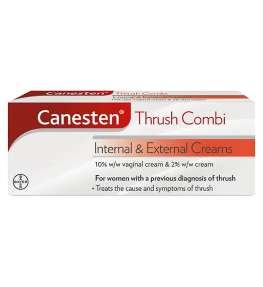 Canesten Thrush Combi Internal & External Creams 10%w/w vaginal cream and 2%w/w cream