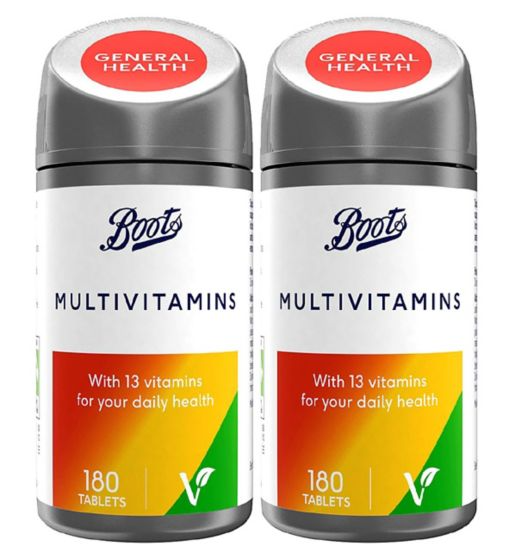 Boots Multivitamins Bundle: 2 x 180 Tablets (1 year supply)
