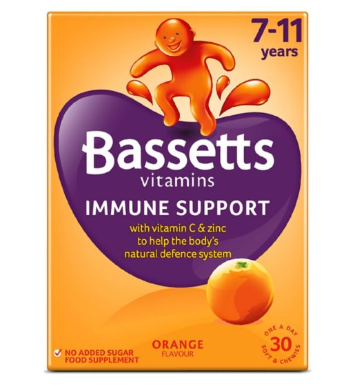 Bassetts Multivitamins Orange Flavour Soft & Chewies 7-11 Years - 30 Pack