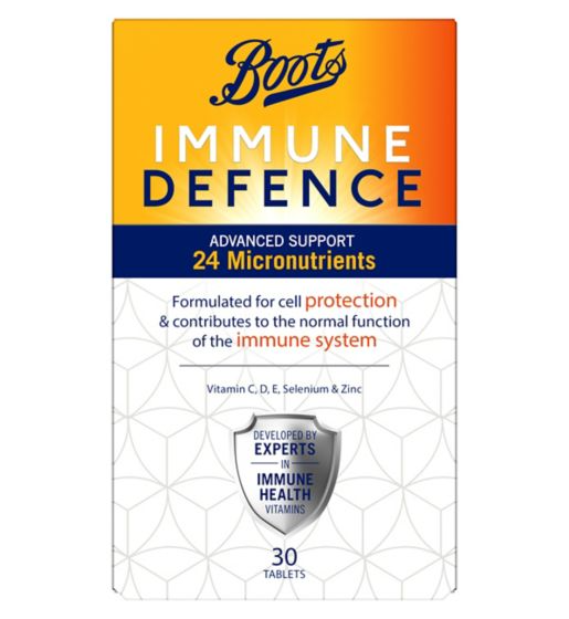 Boots Immune Defence Advanced Support 24 Micronutrients 30 Tablets