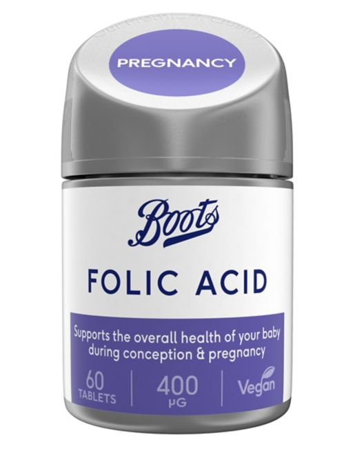 Boots Folic Acid 400ug 60 Tablets (2 month supply)