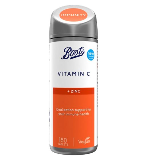 Boots Vitamin C and Zinc 180 Tablets (6 month supply)