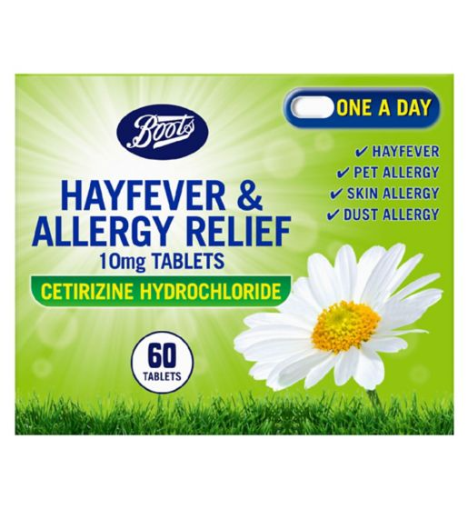 Boots Hayfever & Allergy Relief 10mg Tablets (60 Tablets)