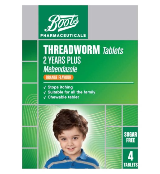 Boots Threadworm Tablets 2 Years Plus - 4 Tablets