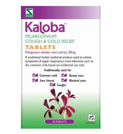 Schwabe Pelargonium Kaloba Cough and Cold Relief Tablets - 30