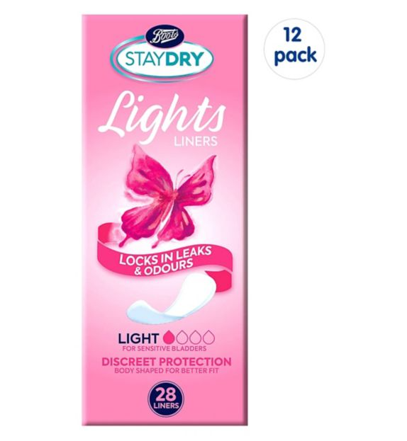 Staydry Lights Light Liners for Light Incontinence 12 Pack Bundle – 336 Liners