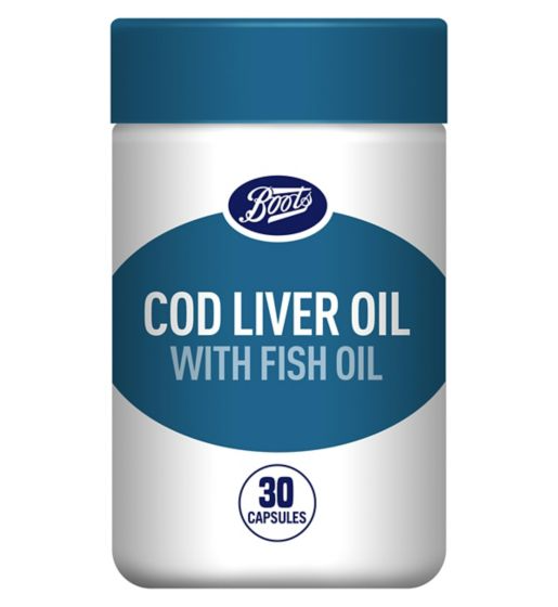 Boots Cod Liver Oil + Fish Oil - 30 Capsules (1 month supply)