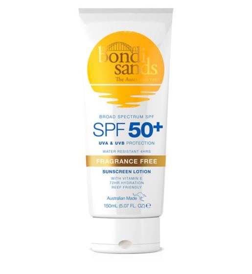 Bondi Sands Suncreen Lotion SPF 50+ Fragrance Free 150ml
