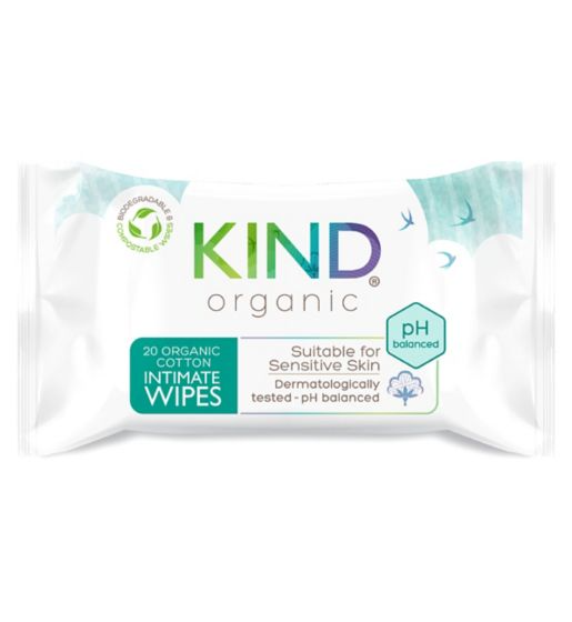 Kind Organic Intimate Cotton Wipes 20