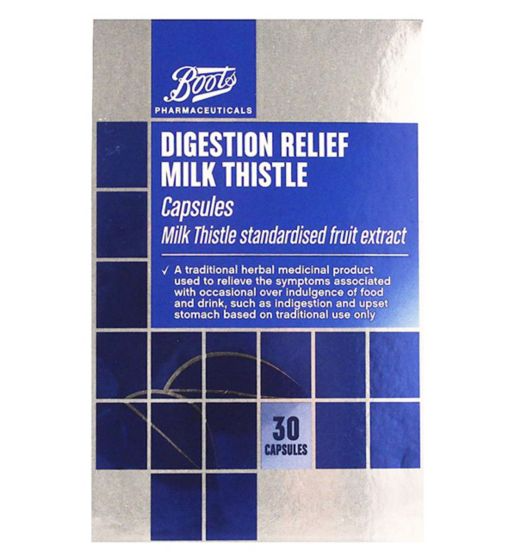 Boots Digestion Relief Milk Thistle Capsules - 30