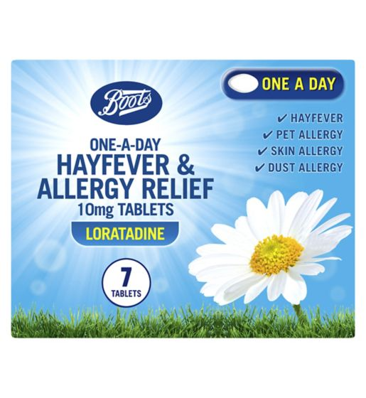 Boots Pharmaceuticals one-a-day Allergy Relief 10mg tablets (7 days supply)