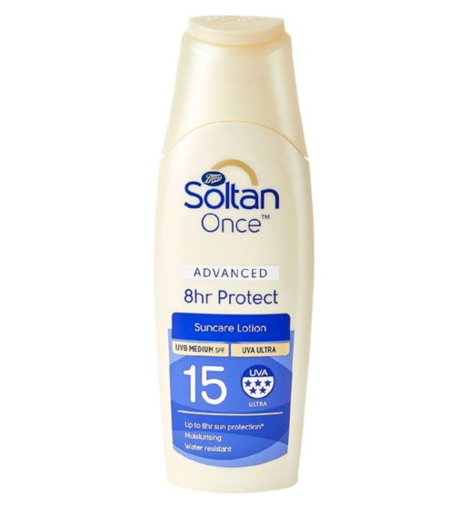 Soltan Once Advanced 8hr Protect SPF15 200ml Sun Cream