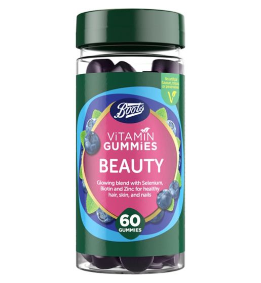 Boots Vitamin Gummies Beauty - 60 Blueberry Gummies