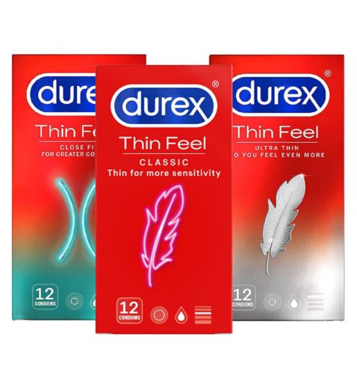 Durex Thin Feel Condoms Bundle (3 x 12 Pack)