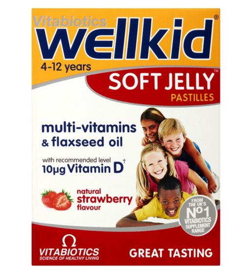 Vitabiotics WellKid Soft Jelly 30 Pastilles- Natural Strawberry Flavour