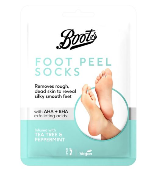 Boots Foot Peel Socks Tea Tree and Peppermint- 1 Pair