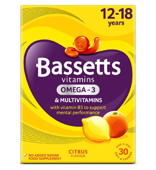 Bassetts Multivitamins Citrus Flavour Soft & Chewies 12-18 Years - 30.