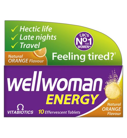 Vitabiotics Wellwoman Energy - 10 Orange Flavour Effervescent Tablets