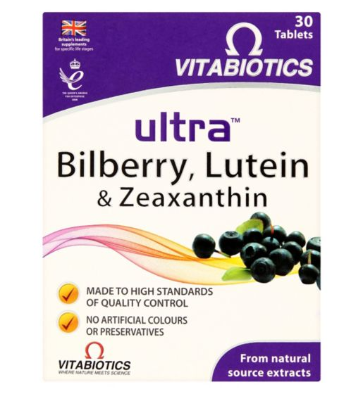 Vitabiotics Ultra Bilberry, Lutein & Zeaxanthin - 30 Tablets